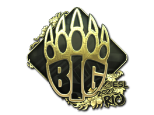 Наклейка|BIG(золотая)|Рио2022